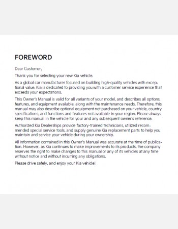 kia sportage 2023 owners manual